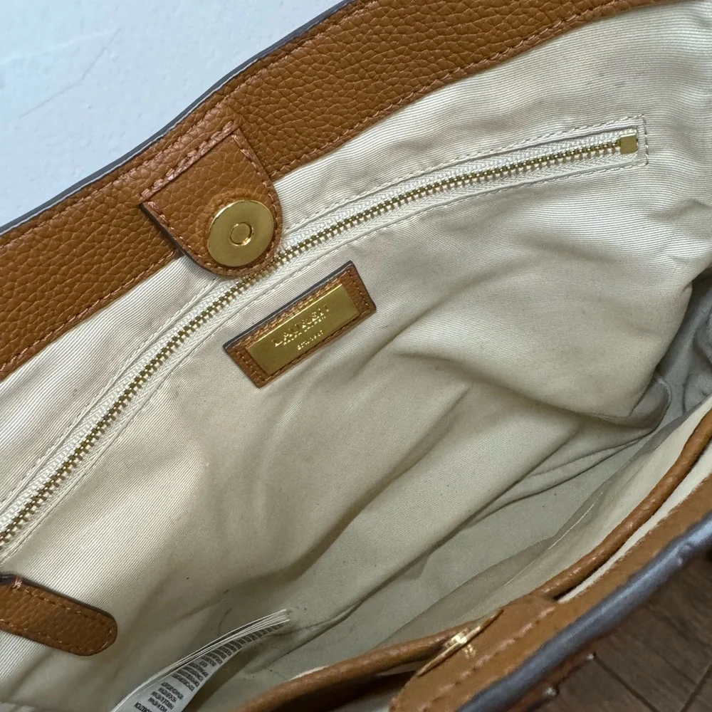 Ralph Lauren Pebbled Leather Large Cameryn Crossbody Bag